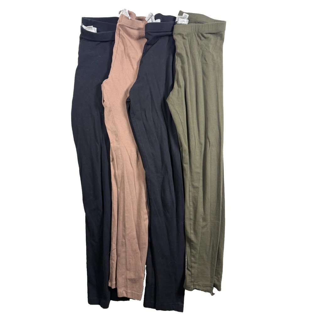 Forever 21 Women's Leggings Lot of 4 XS Small Black Brown Olive Green Basic